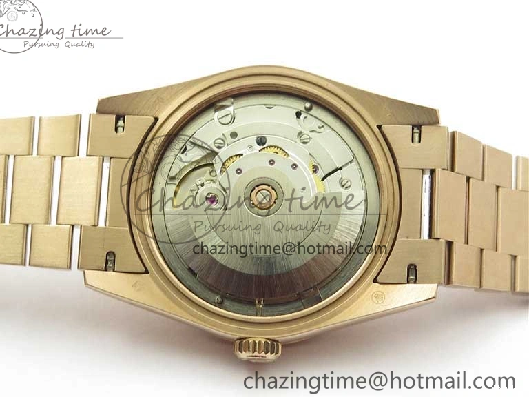 Bracelet Day-Date Dial Silver on Crystal RG A2836 Best Edition 128235 Marker Crystal BP President 36mm RG 0511